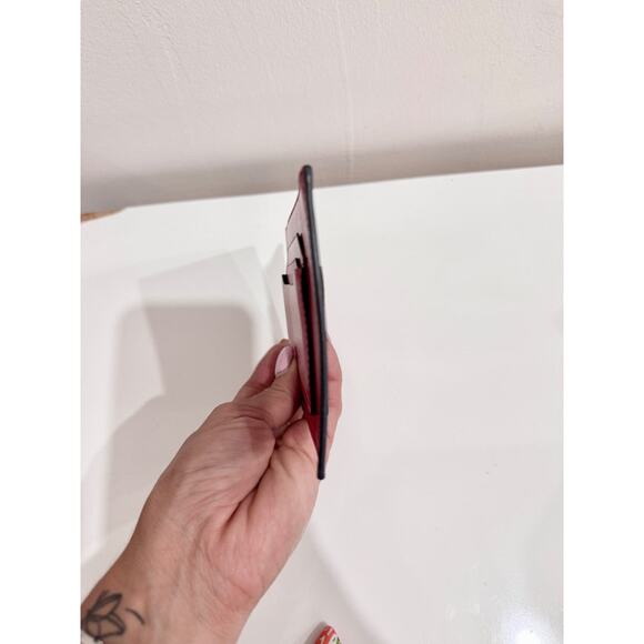 Montblanc Meisterstück 6cc Calfskin Leather Card Holder Wallet Red - Picture 3 of 3